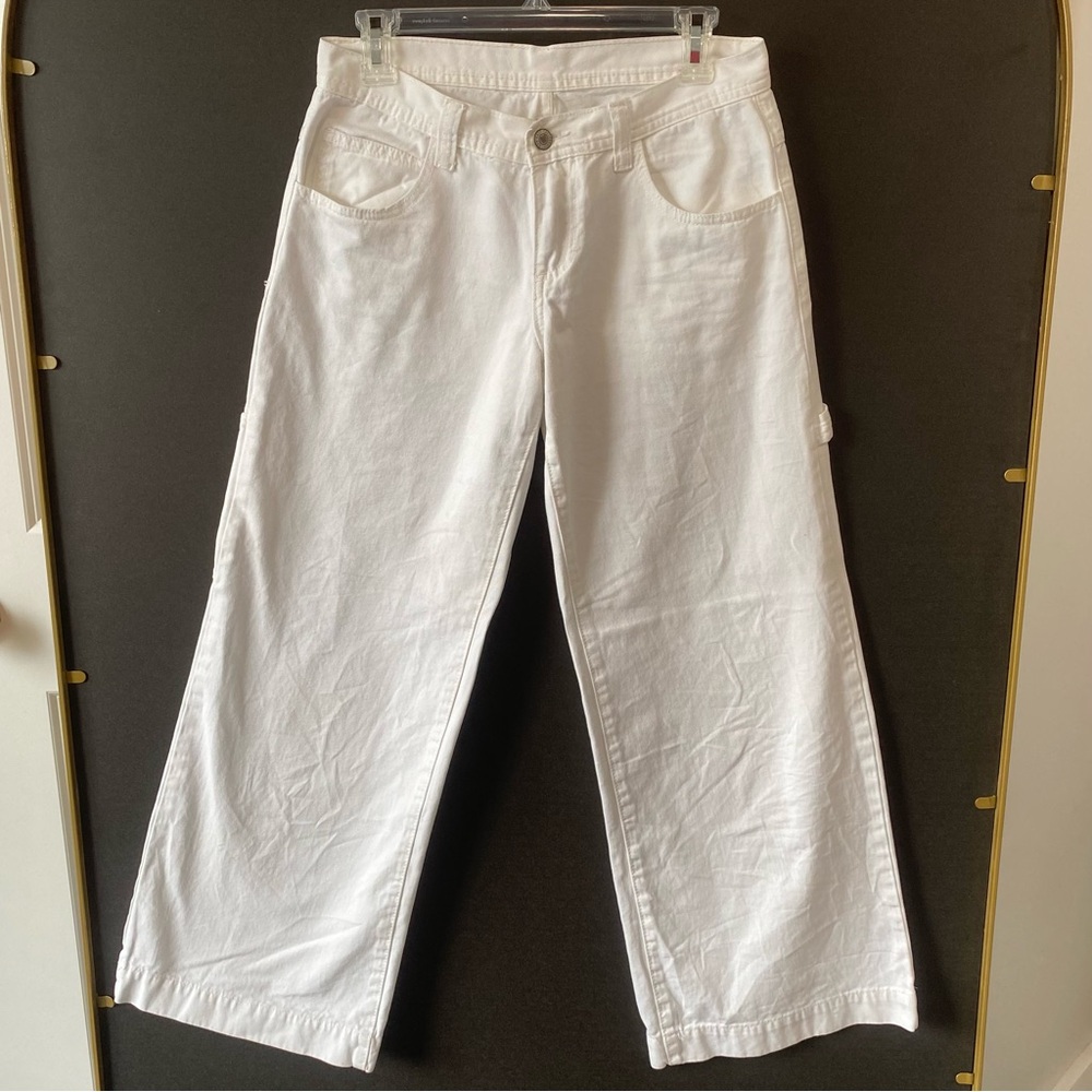 Brandy Melville White Low Waist Jeans One Size